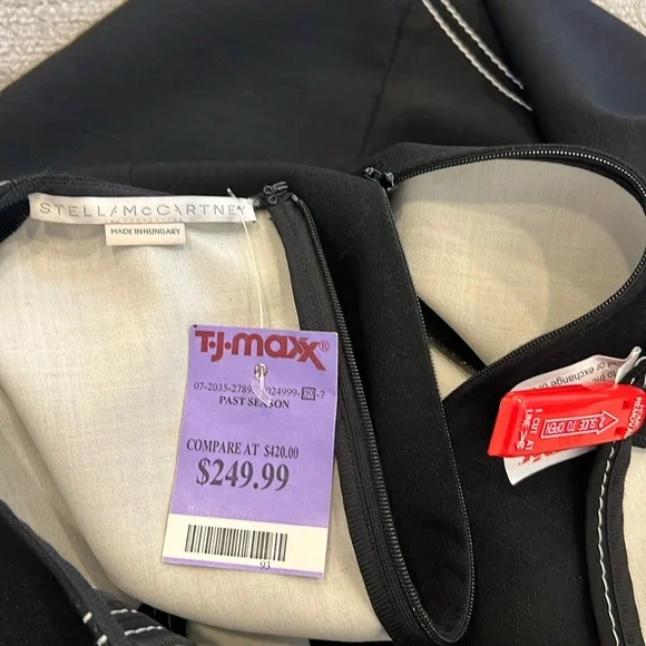 NWT Stella McCartney Asymmetric Top-Stitched Dress - Picture 8 of 15